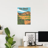 Big Bend Nationalpark Chihuahuan Wüste Vintag Poster (Heimbüro)