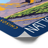 Big Bend Nationalpark Chisos Berg gestört Poster (Ecke)