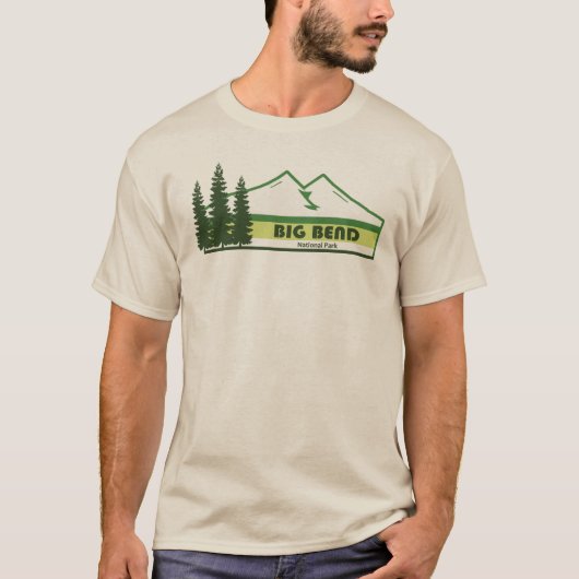 Big Bend Nationalpark Grüne Streifen T-Shirt (Vorderseite)