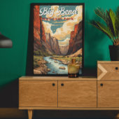 Big Bend Nationalpark Illustration Retro Poster