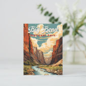 Big Bend Nationalpark Illustration Retro Postkarte (Stehend Vorderseite)