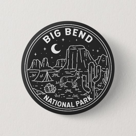 Big Bend Nationalpark Monoline Button (Vorderseite)