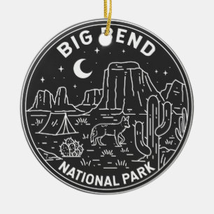 Big Bend Nationalpark Monoline Keramik Ornament