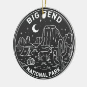 Big Bend Nationalpark Monoline Keramik Ornament (Links)