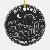 Big Bend Nationalpark Monoline Keramik Ornament (Hinten)