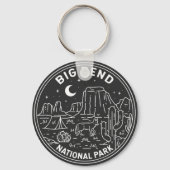 Big Bend Nationalpark Monoline Schlüsselanhänger (Vorderseite)