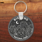 Big Bend Nationalpark Monoline Schlüsselanhänger (Vorderseite)