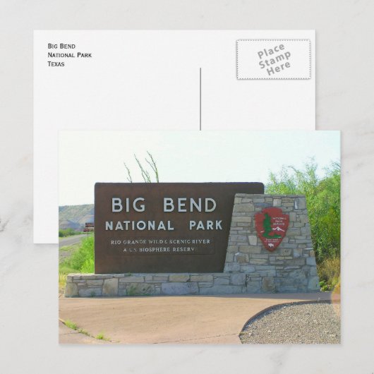 Big Bend Nationalpark Postkarte (Vorne/Hinten)