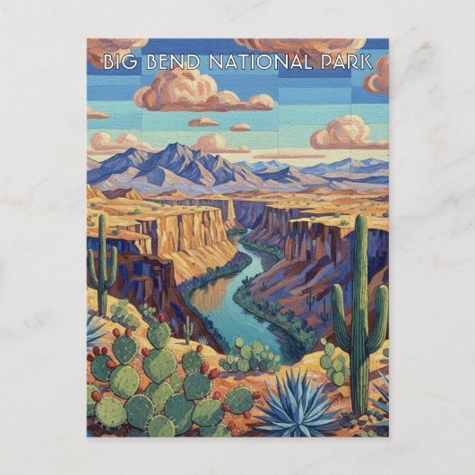 Big Bend Nationalpark Reise Postkarte (Vorderseite)