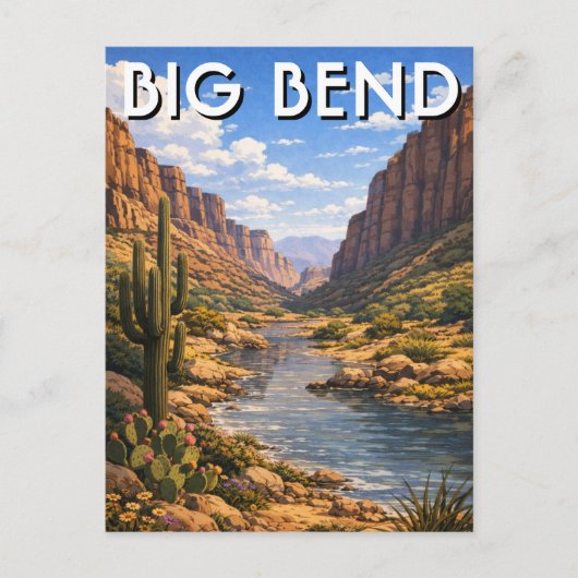 Big-Bend-Nationalpark Reise Postkarte (Vorderseite)