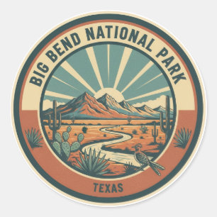 Big Bend Nationalpark Reise Runder Aufkleber