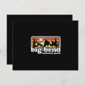 Big Bend Nationalpark Retro Camping Postkarte (Vorne/Hinten)