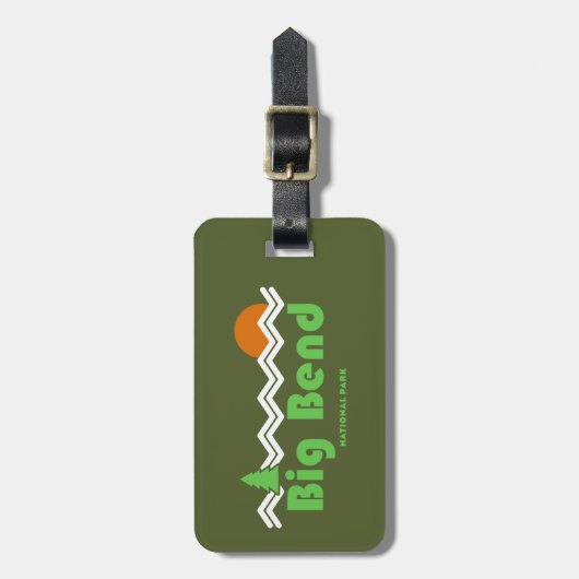 Big Bend Nationalpark Retro Gepäckanhänger (Vorderseite vertikal)