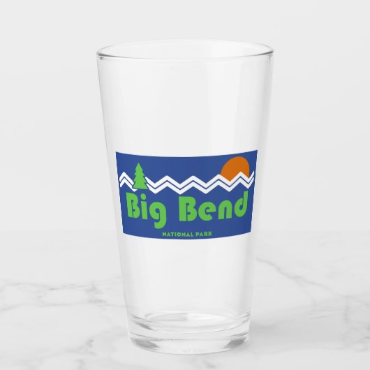 Big Bend Nationalpark Retro Glas (Vorderseite)