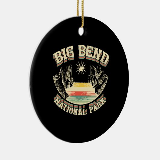 Big Bend Nationalpark Retro Keramik Ornament (Rechts)