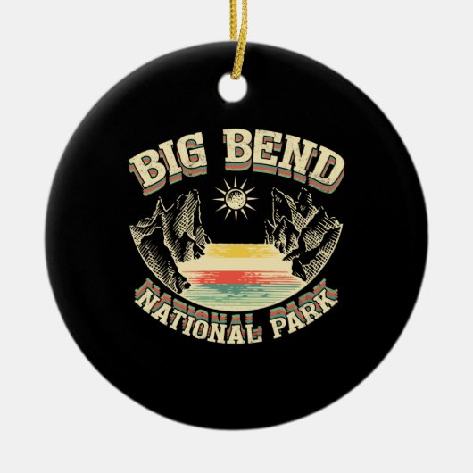 Big Bend Nationalpark Retro Keramik Ornament (Vorne)
