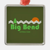 Big Bend Nationalpark Retro Ornament Aus Metall (Vorne)