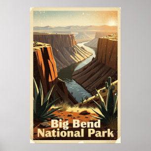 Big Bend Nationalpark Retro Poster