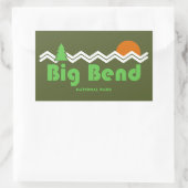Big Bend Nationalpark Retro Rechteckiger Aufkleber (Tasche)