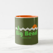Big Bend Nationalpark Retro Zweifarbige Tasse (Mittel)