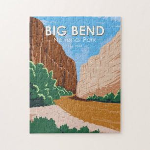 Big Bend Nationalpark Rio Grande Vintag Puzzle