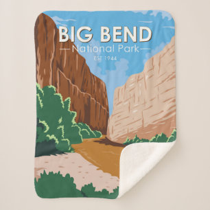 Big Bend Nationalpark Rio Grande Vintag Sherpadecke