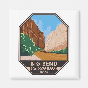 Big Bend Nationalpark Rio Grande Vintage Magnet