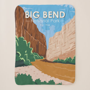 Big Bend Nationalpark Rio Grande Vintage Sherpadecke