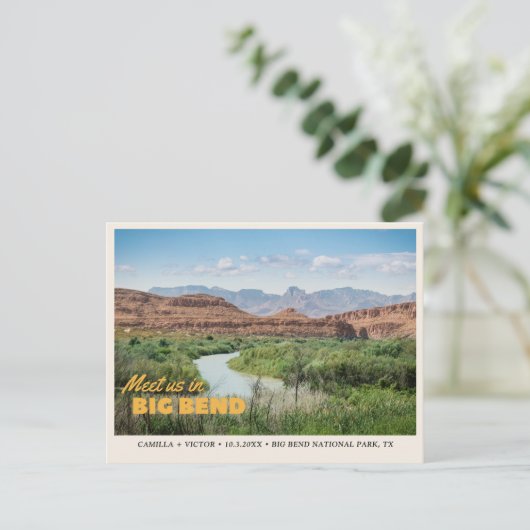 Big Bend Nationalpark Save the Date Postkarte (Stehend Vorderseite)