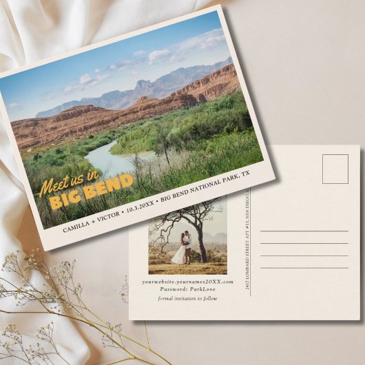 Big Bend Nationalpark Save the Date Postkarte