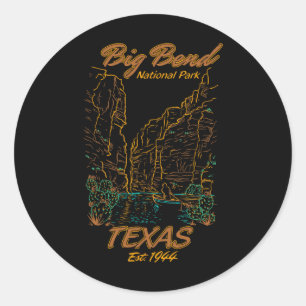 Big Bend Nationalpark Texas Camping Wandern Natur Runder Aufkleber