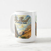 Big Bend Nationalpark Texas Desert Retro Kaffeetasse (Vorderseite Links)