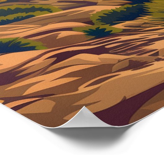 Big Bend Nationalpark Texas Desert Retro Poster (Ecke)