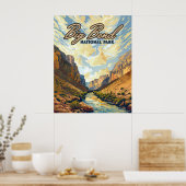 Big Bend Nationalpark Texas Desert Retro Poster (Küche)