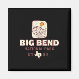 Big Bend Nationalpark Texas Reise Retro Magnet