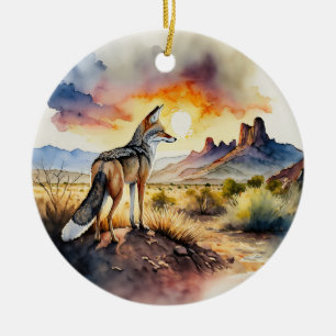 Big Bend Nationalpark Texas Wasserfarbe Keramik Ornament