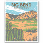 Big Bend Nationalpark Vintag Aufkleber (Vorderseite)
