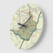 Big Bend Nationalpark Vintage Karte Große Wanduhr (Winkel)