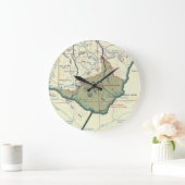 Big Bend Nationalpark Vintage Karte Große Wanduhr (Zuhause)