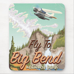 Big Bend Nationalpark Vintage-Reiseposter Mousepad