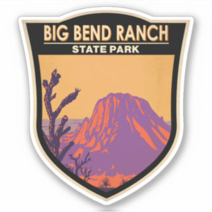 Big Bend Ranch Staat Park Texas Vintag Aufkleber