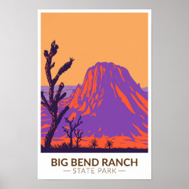 Big Bend Ranch Staat Park Texas Vintag Poster