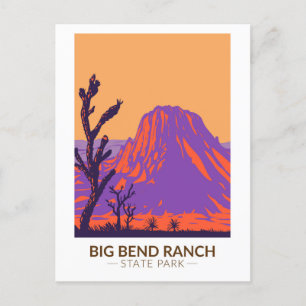 Big Bend Ranch Staat Park Texas Vintag Postkarte