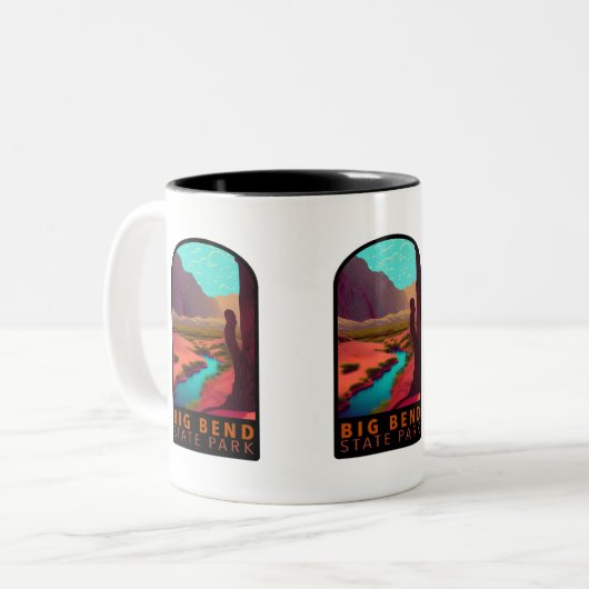 Big Bend Staat Park Texas Zweifarbige Tasse (Vorderseite Links)