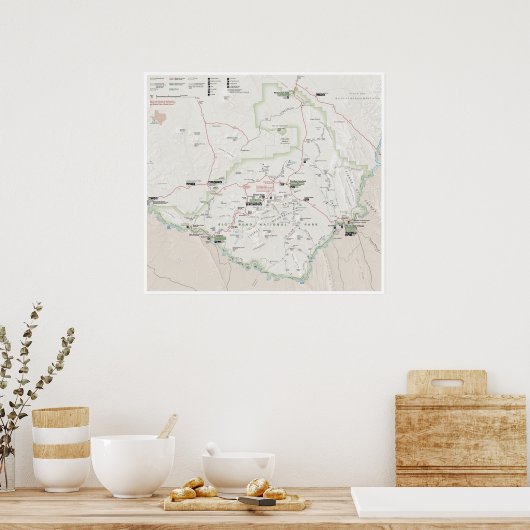 Big Bend (Texas) Kartenplakat Poster (Küche)