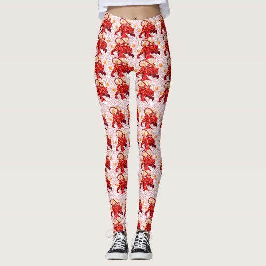 Big Bengali Cat Models Tiger Leggings (Vorderseite)
