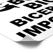 Big Biceps Wichanter Funny Poster (Ecke)