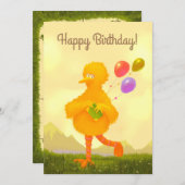 Big Bird aus der Sesamstraße zum Geburtstag Einladung (Vorne/Hinten)