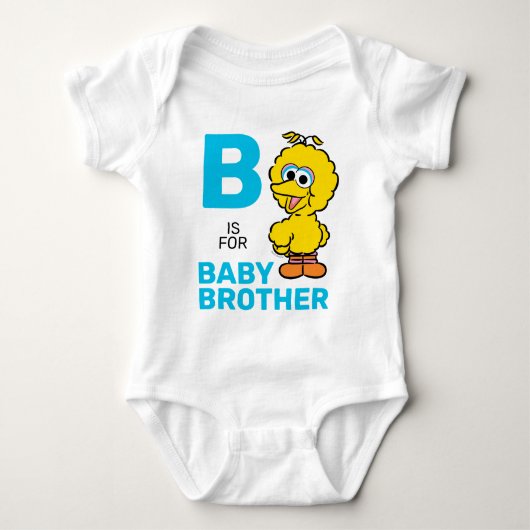 Big Bird | B ist für Baby Brother Baby Strampler (Vorderseite)