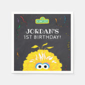 Big Bird Chalkboard Confetti Birthday Serviette (Vorderseite)